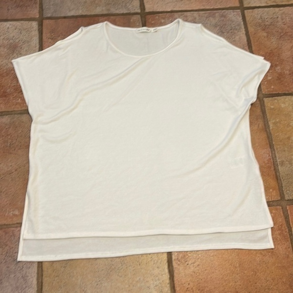 Rag & Bone slit short  sleeve top
